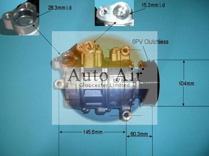 AUTO AIR 14-9657 Air Conditioning Compressor A/C Fits Audi A8 Q7 VW Touareg