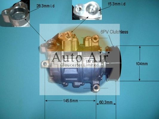 AUTO AIR 14-9657 Air Conditioning Compressor A/C Fits Audi A8 Q7 VW Touareg