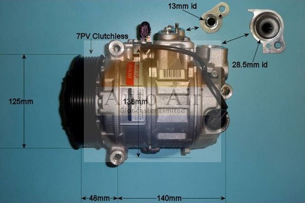 AUTO AIR 14-1123 Air Compressor A/C Air Conditioning Fits Porsche Cayenne