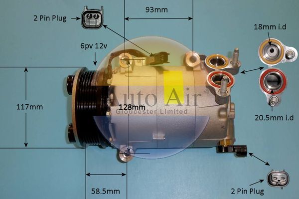 Auto Air 14-9670 A/C Air Con Compressor Air Conditioning Fits Land Rover