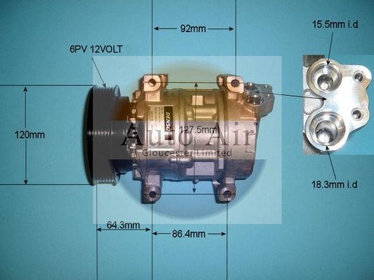 AUTO AIR 14-1240 Air Compressor A/C Air Conditioning Fits Aston Martin DB9