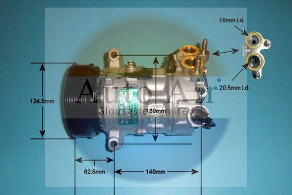 AUTO AIR 14-1732 Air Conditioning Compressor A/C Air Con Replacement 12V Voltage