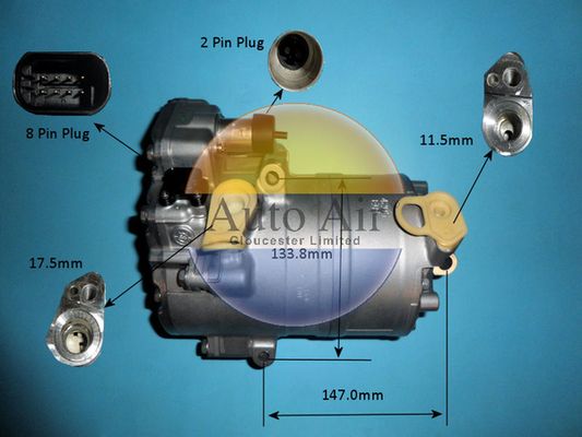 AUTO AIR 14-0808 Air Compressor A/C Air Conditioning Fits Jaguar Land Rover