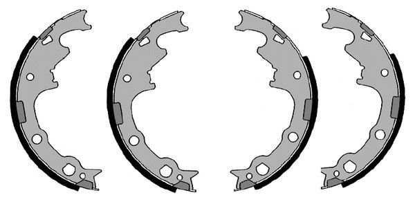 BOSCH 0986487396 Brake Shoe Set Rear 66mm Width Fits Chrysler Dodge Jeep