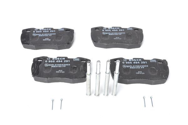 BOSCH 0986494291 Brake Pad Set For Disc Brake Front Fits Land Rover Defender