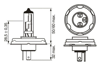 BOSCH 1987302021 Spotlight Bulb Fits Fiat Lada Peugeot Renault Suzuki Toyota