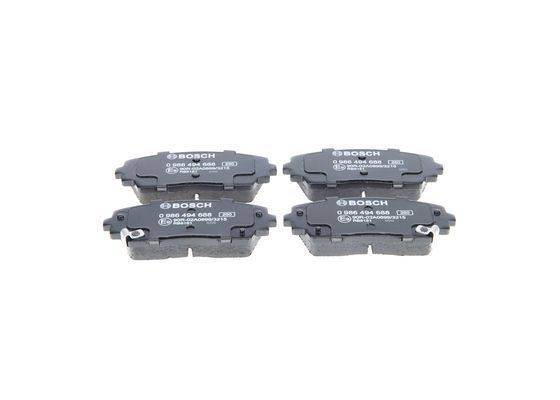 BOSCH 0986494688 Brake Pad Set For Disc Front 16.6mm Thickness Fits Kia Picanto