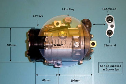AUTO AIR 14-4396P Air Compressor A/C Air Con Air Conditioning Fits Vauxhall