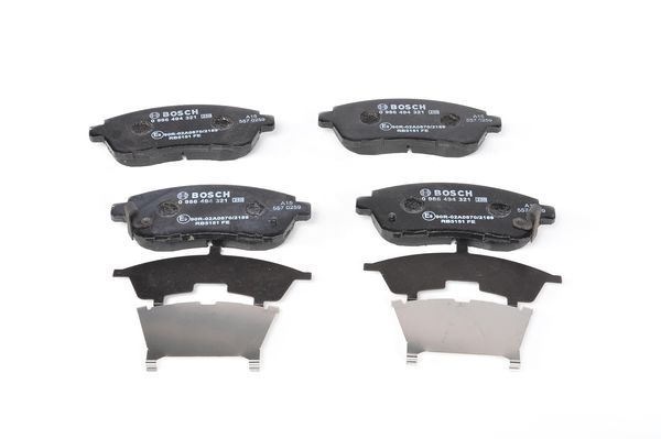 BOSCH 0986494321 Brake Pad Set For Disc Front 15.3mm Thickness Fits Suzuki Swift