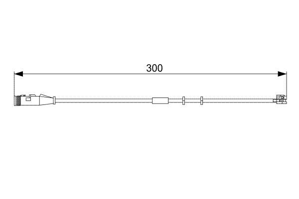 BOSCH 1987473033 Brake Pad Wear Warning Contact Front Fits Opel Vauxhall