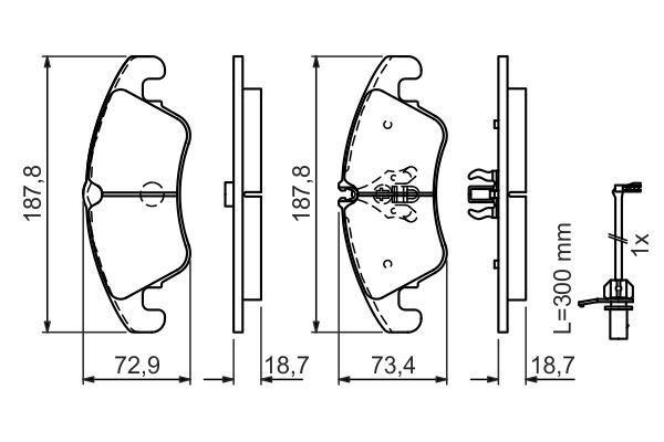 BOSCH 0986494456 Brake Pad Set For Disc Brake Front Fits Audi A5 Q5 Ford Focus