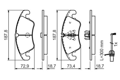BOSCH 0986494456 Brake Pad Set For Disc Brake Front Fits Audi A5 Q5 Ford Focus