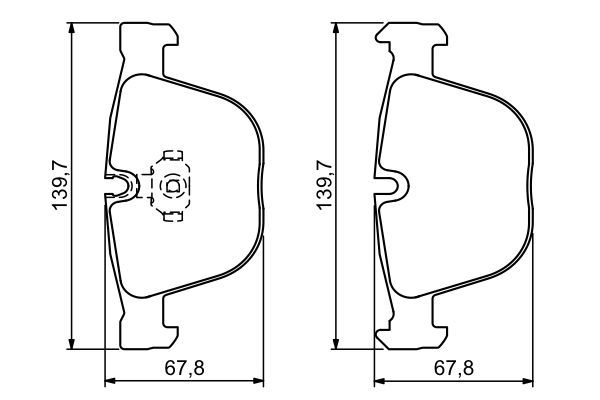 BOSCH 0986494325 Brake Pad Set For Disc Brake Rear Fits Alpina B7 BMW X5 X6