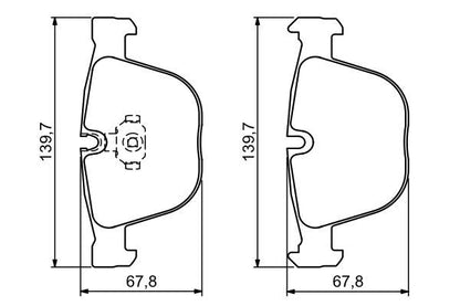 BOSCH 0986494325 Brake Pad Set For Disc Brake Rear Fits Alpina B7 BMW X5 X6
