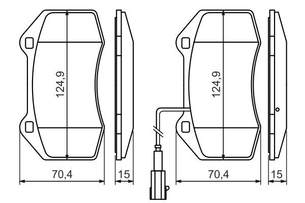 BOSCH 0986494228 Brake Pad Set For Disc Brake Front Fits Alfa Romeo Fiat