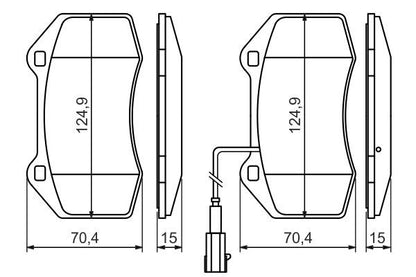BOSCH 0986494228 Brake Pad Set For Disc Brake Front Fits Alfa Romeo Fiat