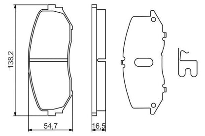 BOSCH 0986494241 Brake Pad Set For Disc Brake Front Fits Suzuki Grand Vitara