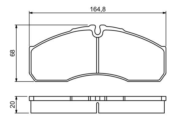 BOSCH 0986494266 Brake Pad Set For Disc Brake Front Fits Iveco Mercedes-Benz