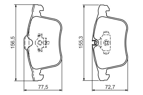 BOSCH 0986494280 Brake Pad Set For Disc Brake Front Fits Opel Saab Vauxhall