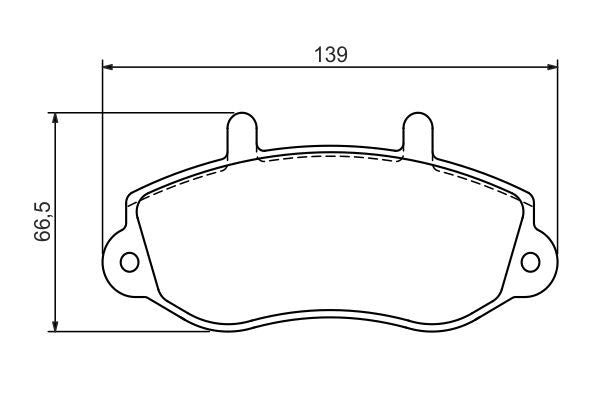 BOSCH 0986494288 Brake Pad Set For Disc Brake Front Fits Opel Renault Vauxhall