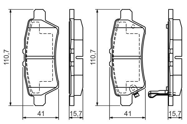 BOSCH 0986494369 Brake Pad Set For Disc Brake Rear Fits Nissan Pathfinder