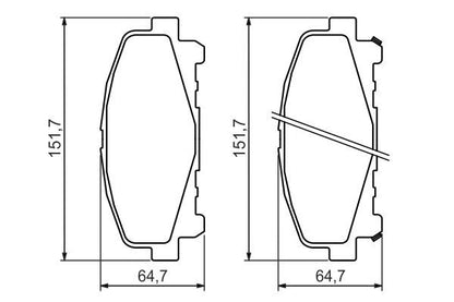 BOSCH 0986494382 Brake Pad Set For Disc Front 17.13mm Thickness For Honda Accord