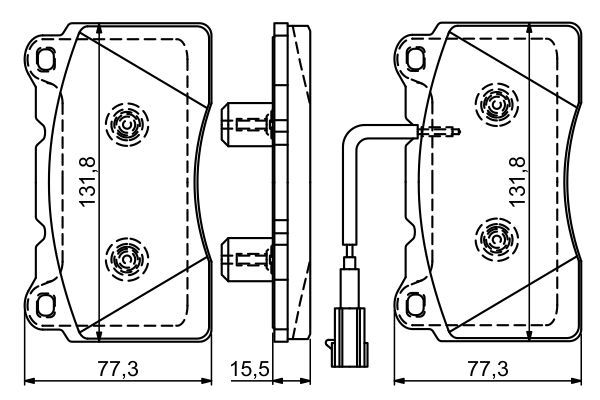 BOSCH 0986494539 Brake Pad Set For Disc Brake Front Fits Alfa Romeo Giulietta