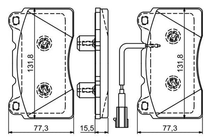 BOSCH 0986494539 Brake Pad Set For Disc Brake Front Fits Alfa Romeo Giulietta