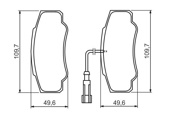 BOSCH 0986494391 Brake Pads Rear 20mm Thickness For Nissan Cabstar NT400 Cabstar