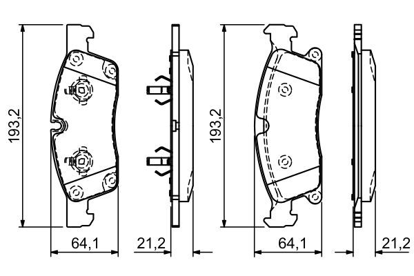 BOSCH 0986494672 Brake Pad Set For Disc Front 21.2mm Thickness For Mercedes-Benz