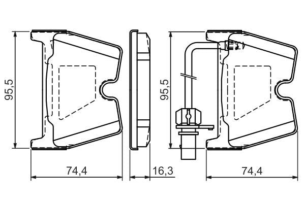 BOSCH 0986494216 Brake Pads Front 16.5mm Thickness Fits A4 A5 A6 R8 VW Phaeton