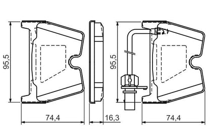 BOSCH 0986494216 Brake Pads Front 16.5mm Thickness Fits A4 A5 A6 R8 VW Phaeton