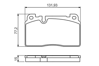 BOSCH 0986494702 Brake Pad Set For Disc Brake Front 15.6mm Thickness For Audi Q5