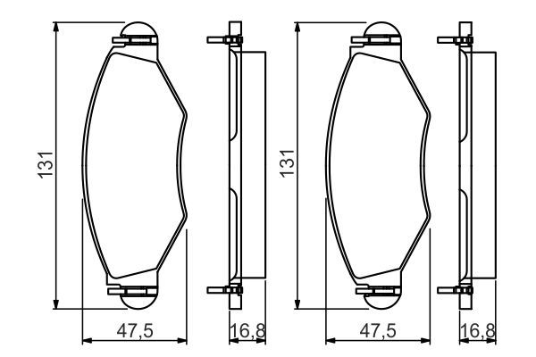 BOSCH 0986495244 Brake Pad Set For Disc Brake Front For Peugeot 206 206 Van 206+