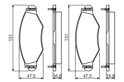 BOSCH 0986495244 Brake Pad Set For Disc Brake Front For Peugeot 206 206 Van 206+