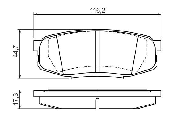BOSCH 0986494380 Brake Pad Set For Disc Brake Rear Fits Toyota Land Cruiser