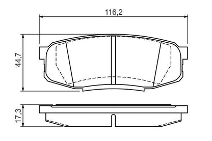 BOSCH 0986494380 Brake Pad Set For Disc Brake Rear Fits Toyota Land Cruiser
