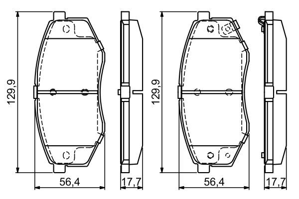 BOSCH 0986494692 Brake Pad Set For Disc Brake Front Fits Hyundai ix20 Kia Soul
