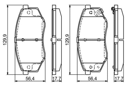BOSCH 0986494692 Brake Pad Set For Disc Brake Front Fits Hyundai ix20 Kia Soul