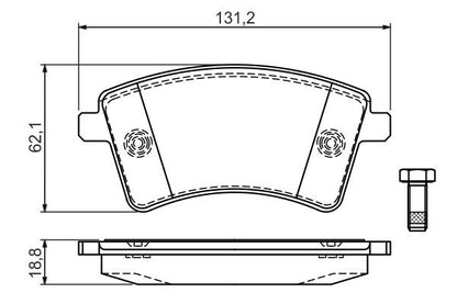 BOSCH 0986494332 Brake Pad Set For Disc Brake Front Fits Mercedes-Benz Renault