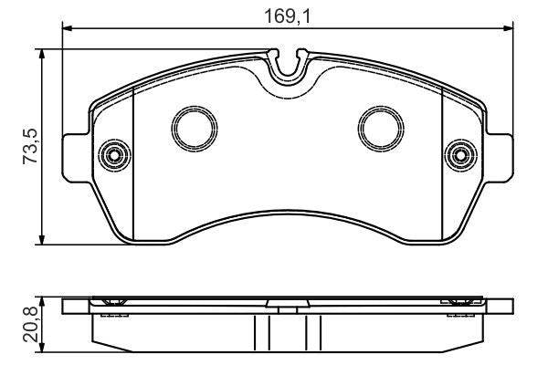 BOSCH 0986495107 Brake Pad Set For Disc Brake Front Fits Mercedes-Benz VW