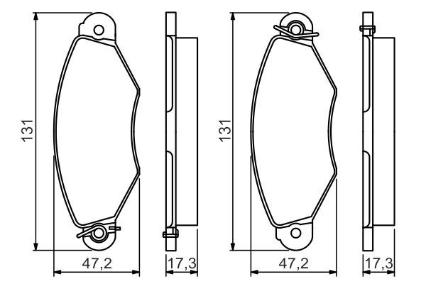 BOSCH 0986495235 Brake Pad Set For Disc Brake Front Fits Citroën Nissan Renault