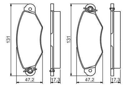 BOSCH 0986495235 Brake Pad Set For Disc Brake Front Fits Citroën Nissan Renault