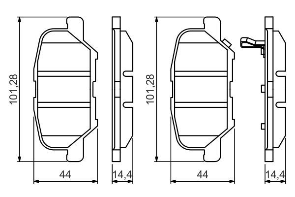 BOSCH 0986495358 Brake Pad Set For Disc Brake Rear Fits Mazda Mitsubishi Peugeot