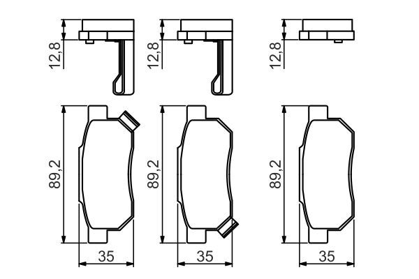 BOSCH 0986495256 Brake Pad Set For Disc Brake Rear Fits Honda MG Nissan Rover