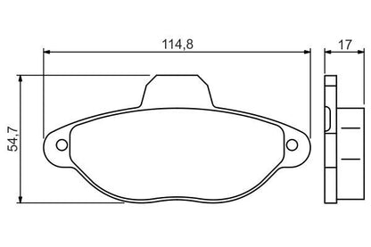 BOSCH 0986495255 Brake Pad Set For Disc Brake Front 16.4mm Thickness Fits Fiat