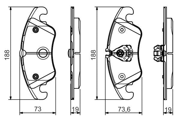 BOSCH 0986495110 Brake Pad Set For Disc Brake Front For Audi A6 A6 Allroad A7 Q5
