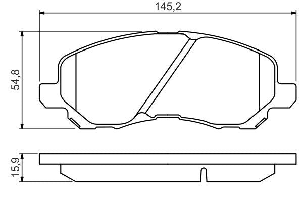 BOSCH 0986495253 Brake Pads Front 15.9mm Thickness For Lancia Mitsubishi Peugeot
