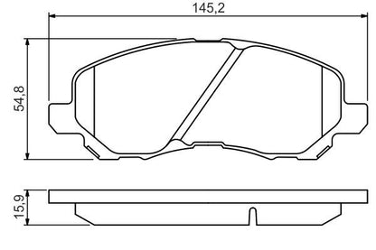 BOSCH 0986495253 Brake Pads Front 15.9mm Thickness For Lancia Mitsubishi Peugeot