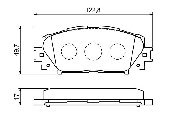BOSCH 0986494198 Brake Pad Set For Disc Front 17.6mm Thickness Fits Lexus Toyota